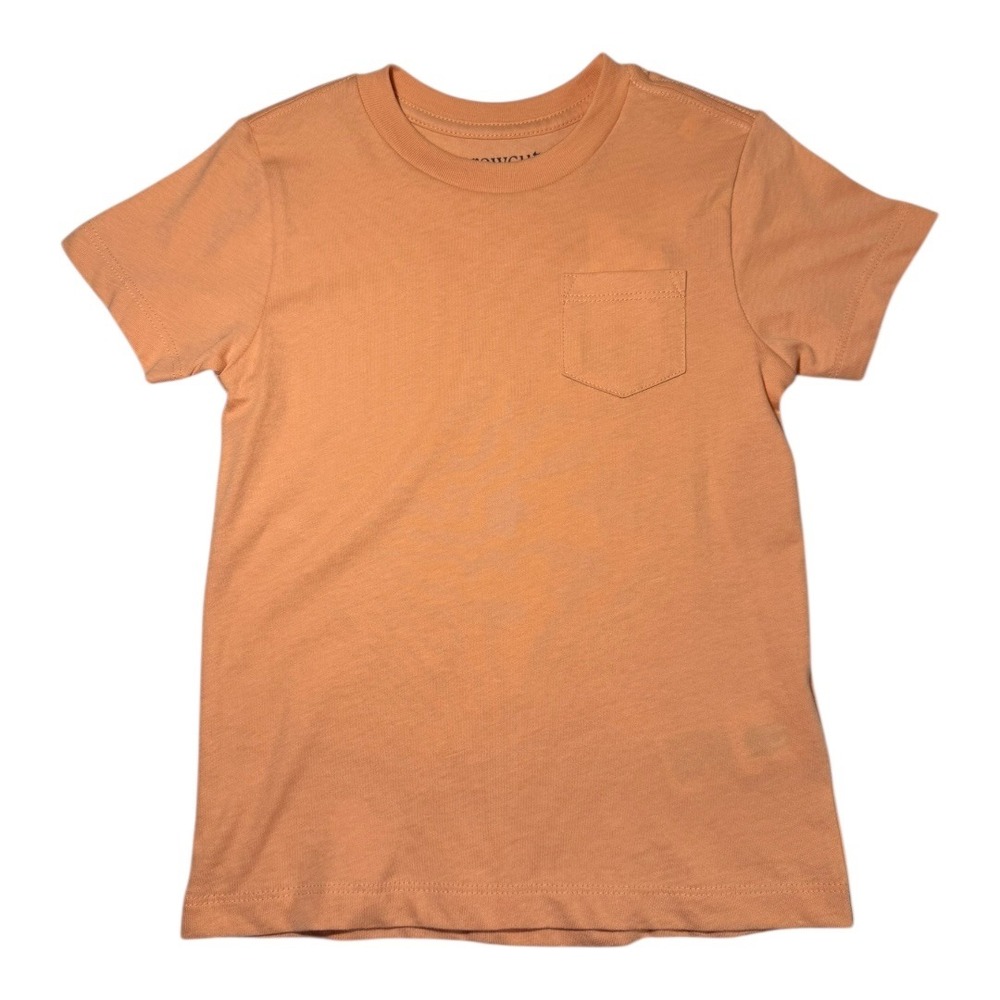 Crewcuts Kids Orange Short Sleeve Pocket T Shirt Size 3